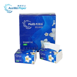 Série PLEES - AWRC012-10 mouchoirs en papier doux 4 épaisseurs papier de soie domestique de qualité supérieure 