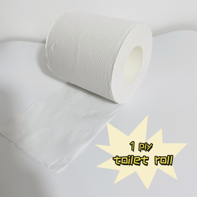 Économisez des coûts recyclez le rouleau de papier toilette 85g 190 feuilles de rouleau de papier gaufré personnalisé pour hôtels