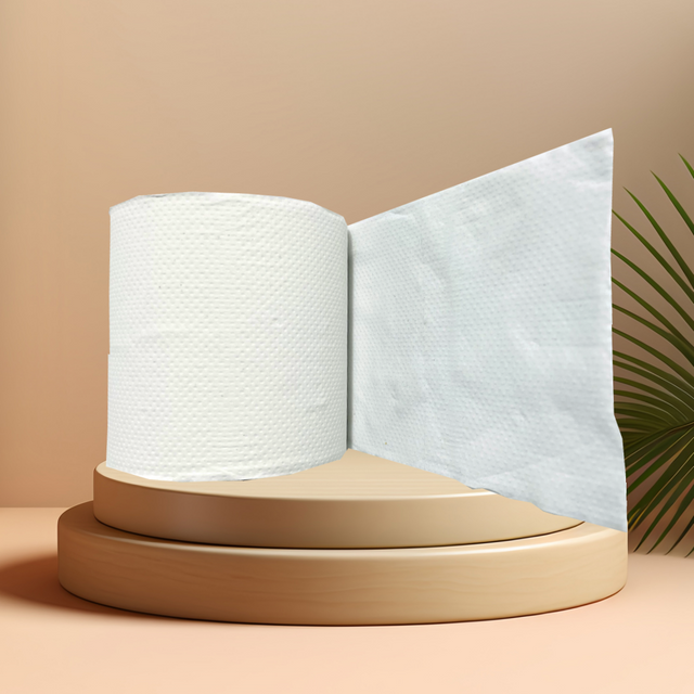 Rouleau de papier toilette de pâte vierge 120g, certificat ISO, rouleau de papier de gaufrage à 2 plis, papier de soie personnalisé-Chine